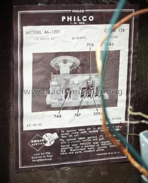 46-1201 Code 121; Philco, Philadelphia (ID = 2451037) Radio