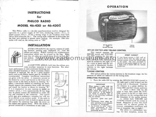 46-420 Code 121; Philco, Philadelphia (ID = 2565670) Radio