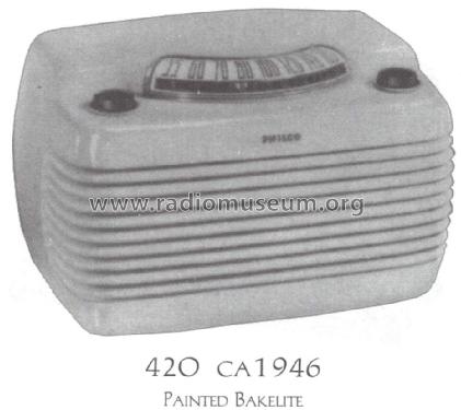 46-420-I Code 128; Philco, Philadelphia (ID = 1523791) Radio