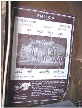47-1230FM Radio-Phonograph; Philco, Philadelphia (ID = 1020810) Radio