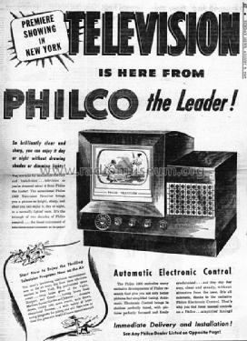 48-1000 codes 121 and 125; Philco, Philadelphia (ID = 737146) Television