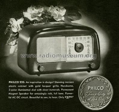 48-225 Transitone; Philco, Philadelphia (ID = 1959287) Radio