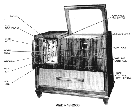 48-2500 ; Philco, Philadelphia (ID = 1611038) Television