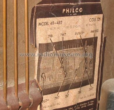 48-482 ; Philco, Philadelphia (ID = 236654) Radio