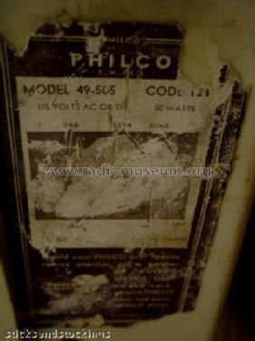 49-505 ; Philco, Philadelphia (ID = 377740) Radio