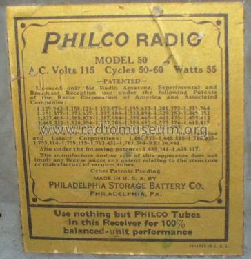 50 Baby Grand; Philco, Philadelphia (ID = 898577) Radio