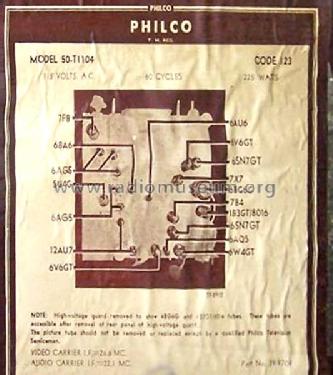 50-T1104 ; Philco, Philadelphia (ID = 328823) Television