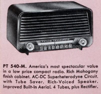 52-540-M Code =?; Philco, Philadelphia (ID = 1470815) Radio