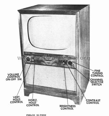 52-T2252 R-F Chassis 71, Def.Chassis G1 ; Philco, Philadelphia (ID = 3091636) Television