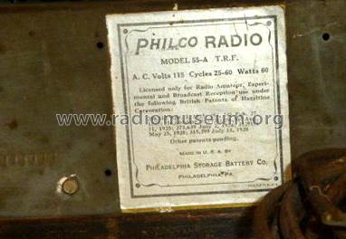 55A Baby Grand ; Philco, Philadelphia (ID = 1456024) Radio