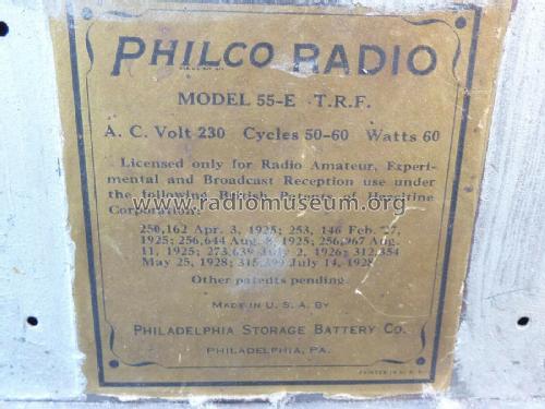 55E Baby Grand ; Philco, Philadelphia (ID = 2750305) Radio