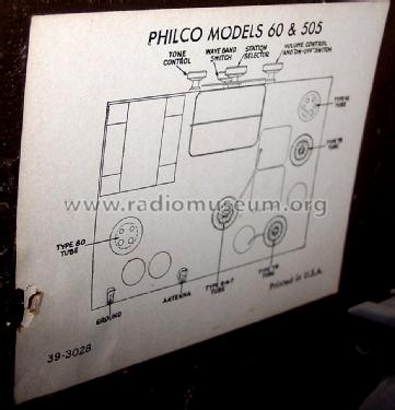 60B ; Philco, Philadelphia (ID = 1082700) Radio