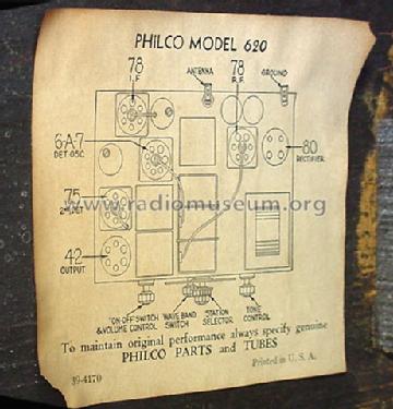 620B ; Philco, Philadelphia (ID = 338778) Radio