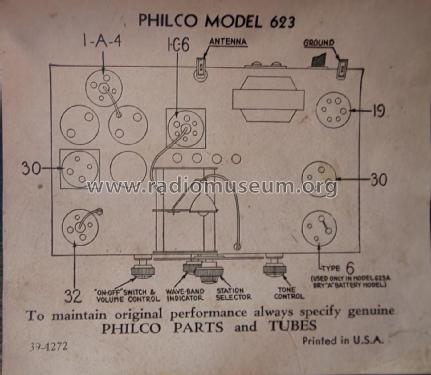 623B ; Philco, Philadelphia (ID = 3123786) Radio