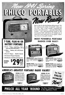 41-842T Code 121; Philco, Philadelphia (ID = 1046829) Radio