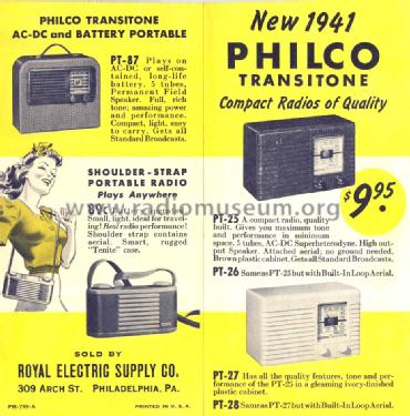 87PT ; Philco, Philadelphia (ID = 1459045) Radio