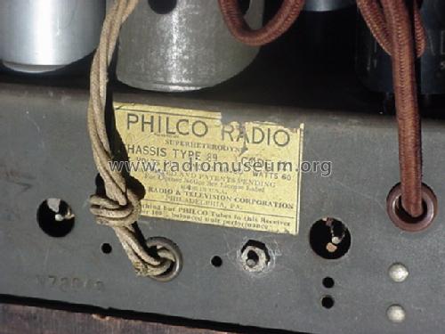 89B ; Philco, Philadelphia (ID = 782236) Radio