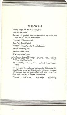 89B ; Philco, Philadelphia (ID = 1432770) Radio