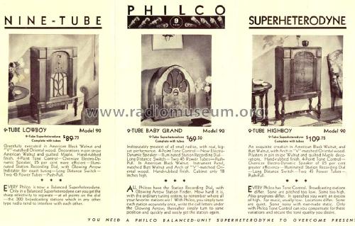 90 Highboy; Philco, Philadelphia (ID = 1484465) Radio