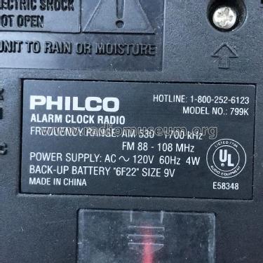 Alarm Clock Radio 799K; Philco, Philadelphia (ID = 2909235) Radio