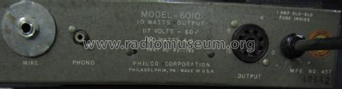 Amplifier 6010; Philco, Philadelphia (ID = 1627956) Ampl/Mixer