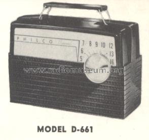 D-661 Code 121 ; Philco, Philadelphia (ID = 182739) Radio