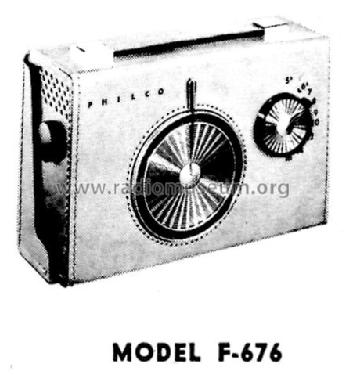 F-676 ; Philco, Philadelphia (ID = 1167630) Radio