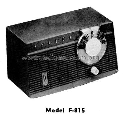 F-815 ; Philco, Philadelphia (ID = 1167645) Radio