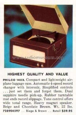 G-1403 ; Philco, Philadelphia (ID = 1605730) R-Player