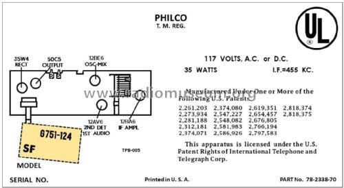 G-751 ; Philco, Philadelphia (ID = 2962043) Radio