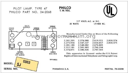 G-963 ; Philco, Philadelphia (ID = 2949826) Radio