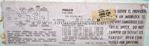 J996-124 ; Philco, Philadelphia (ID = 2012025) Radio