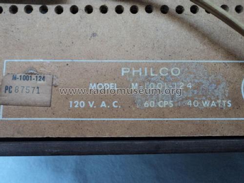 M-1001-124 ; Philco, Philadelphia (ID = 2647009) Radio