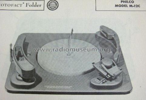 M-12C Automatic Record Changer; Philco, Philadelphia (ID = 1064319) R-Player