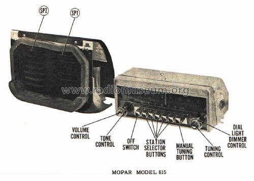 Mopar 815; Philco, Philadelphia (ID = 2938644) Car Radio