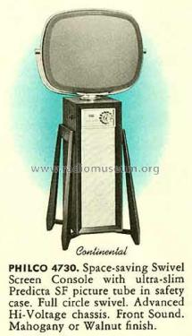 Predicta Continental 4730 G-4730 Ch= 10L40; Philco, Philadelphia (ID = 1882446) Television