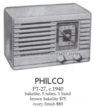 PT-27 Transitone; Philco, Philadelphia (ID = 1461058) Radio