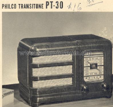 PT-30 Transitone; Philco, Philadelphia (ID = 195464) Radio