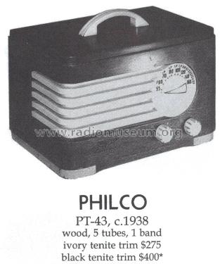 PT-43 Transitone; Philco, Philadelphia (ID = 1461061) Radio