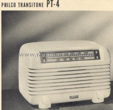 PT-4 Transitone; Philco, Philadelphia (ID = 195463) Radio