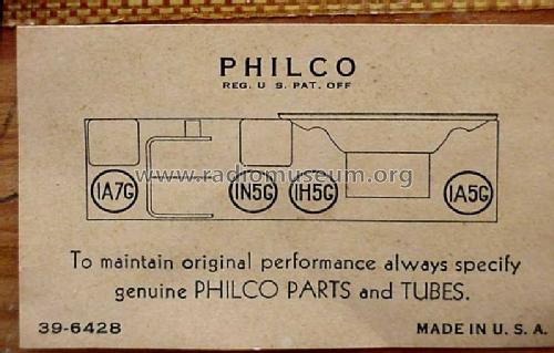 PT-63 Transitone; Philco, Philadelphia (ID = 490243) Radio