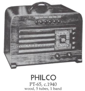 PT-65 Transitone; Philco, Philadelphia (ID = 1461066) Radio