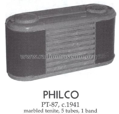 PT-87 Transitone; Philco, Philadelphia (ID = 1461070) Radio