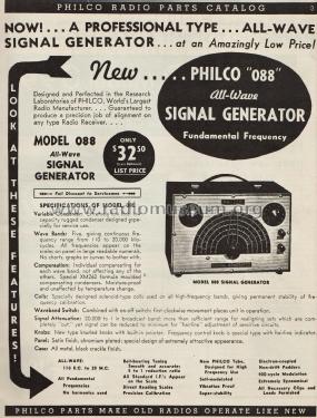 RF Signal Generator 088; Philco, Philadelphia (ID = 2052111) Equipment