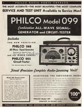 Signal Generator/Circuit Tester 099; Philco, Philadelphia (ID = 2052126) Equipment