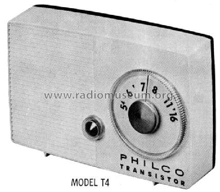 Philco transistor radio, 1958, Philco model T4-124 transist…