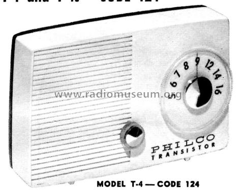 T4J Code 124; Philco, Philadelphia (ID = 1179160) Radio