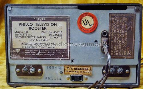 Television Booster TB-3; Philco, Philadelphia (ID = 1051123) RF-Ampl.