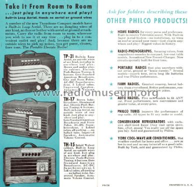 TH-15 Transitone; Philco, Philadelphia (ID = 1377800) Radio