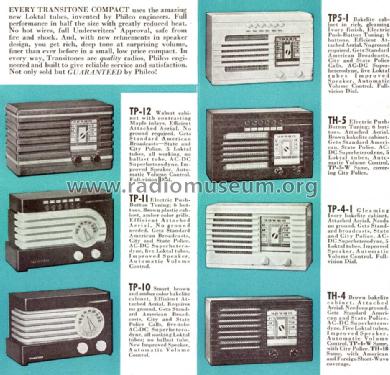 TH-4T Transitone; Philco, Philadelphia (ID = 1377776) Radio